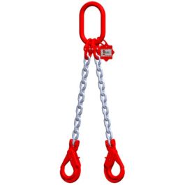 McBULL® 2-Strang-Kettengehänge, GK8, galv. verz., 8 mm, 1 Meter, Typ2"GV"