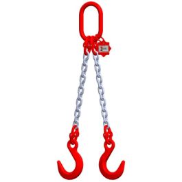 McBULL® 2-Strang-Kettengehänge, GK8, galv. verz., 7 mm, 1 Meter, Typ6"GV"