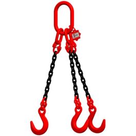 McBULL® 3-Strang-Kettengehänge, GK8, schwarz, 10 mm, 1 Meter, Typ6K25