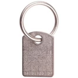 Prüfanhänger für UVV-Prüfungen GK6, Edelstahl (mit Ring)