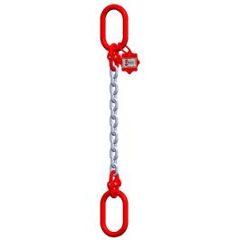 McBULL® 1-Strang-Kettengehänge, GK8, galv. verz., 7 mm, 1 Meter, Typ8K16"GV"