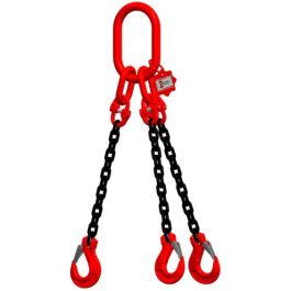 McBULL® 3-Strang-Kettengehänge, GK8, schwarz, 13 mm, 1 Meter, Typ1K25