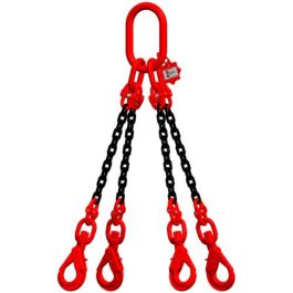McBULL® 4-Strang-Kettengehänge, GK8, schwarz, 8 mm, 1 Meter, Typ7K16