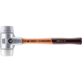 SIMPLEX-Schonhammer mit Aluminiumgehäuse und Holzstiel, Ø 60, TPE-Mid / Superplastik